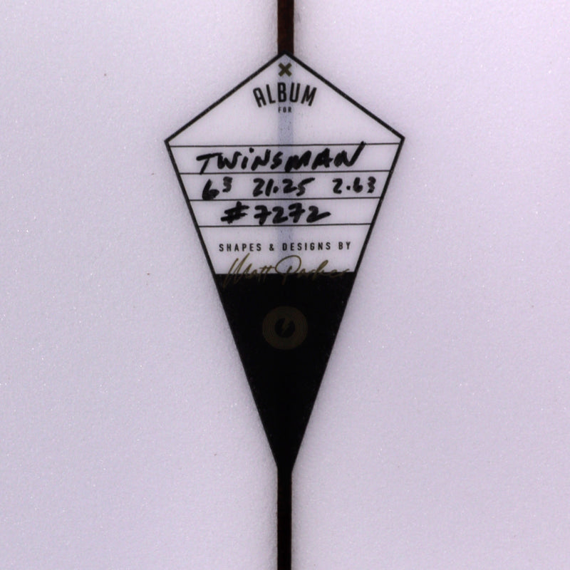Load image into Gallery viewer, Album Surf Twinsman 6'3 × 21 ¼ × 2 ⅝ Surfboard - Clear 4

