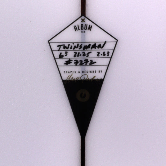 Album Surf Twinsman 6'3 × 21 ¼ × 2 ⅝ Surfboard - Clear 4