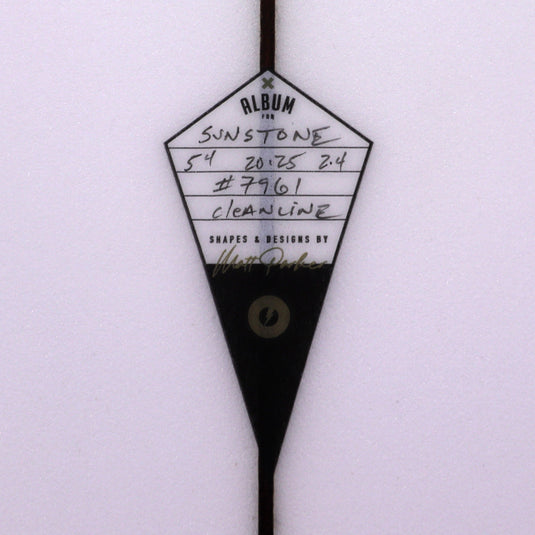 Album Surf Sunstone 5'4 × 20 ¼ × 2 ⅖ Surfboard - Clear 4
