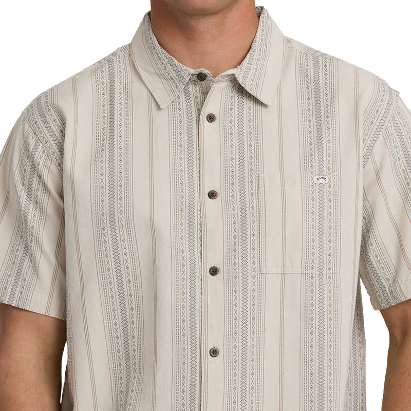 Load image into Gallery viewer, Billabong Sundays Jacquard Short Sleeve Button-Up Shirt 4
