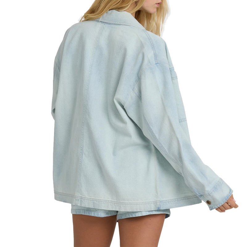 Load image into Gallery viewer, Billabong Women's Jade Saltwashed Long Sleeve Button-Up Shirt 2
