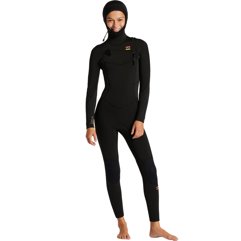Load image into Gallery viewer, Billabong Youth Synergy 5/4 Hooded Chest-Zip Wetsuit 1
