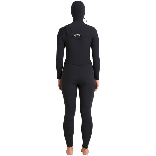Billabong Women's Synergy Natural Upcycler 5/4 Hooded Chest-Zip Wetsuit 2