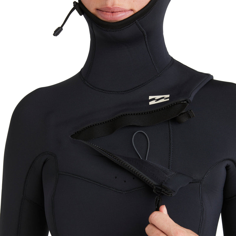 Load image into Gallery viewer, Billabong Women's Synergy Natural Upcycler 5/4 Hooded Chest-Zip Wetsuit 8
