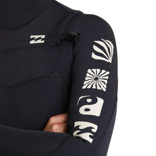 Billabong Women's Synergy Natural Upcycler 5/4 Hooded Chest-Zip Wetsuit 10