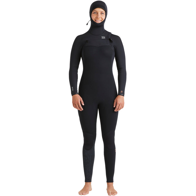 Load image into Gallery viewer, Billabong Women's Furnace Natural Upcycler 5/4 Hooded Chest-Zip Wetsuit 1

