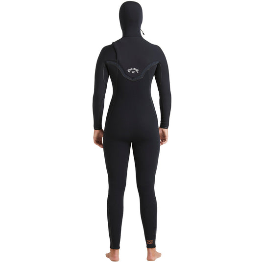 Billabong Women's Furnace Natural Upcycler 5/4 Hooded Chest-Zip Wetsuit 2