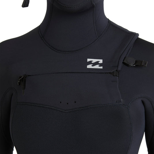 Billabong Women's Furnace Natural Upcycler 5/4 Hooded Chest-Zip Wetsuit 5