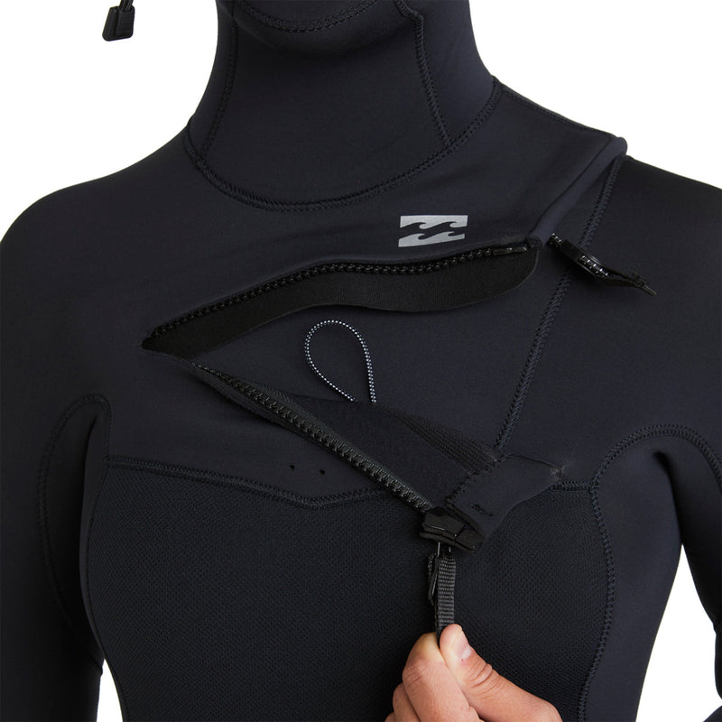 Load image into Gallery viewer, Billabong Women's Furnace Natural Upcycler 5/4 Hooded Chest-Zip Wetsuit 8
