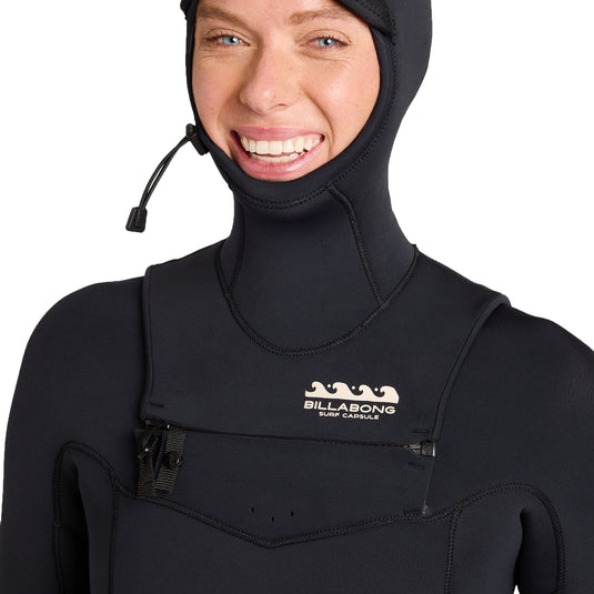 Billabong Women's Salty Dayz 5/4 Hooded Chest-Zip Wetsuit 4