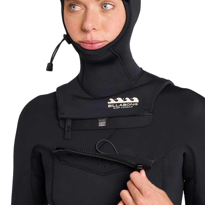 Load image into Gallery viewer, Billabong Women's Salty Dayz 5/4 Hooded Chest-Zip Wetsuit 5
