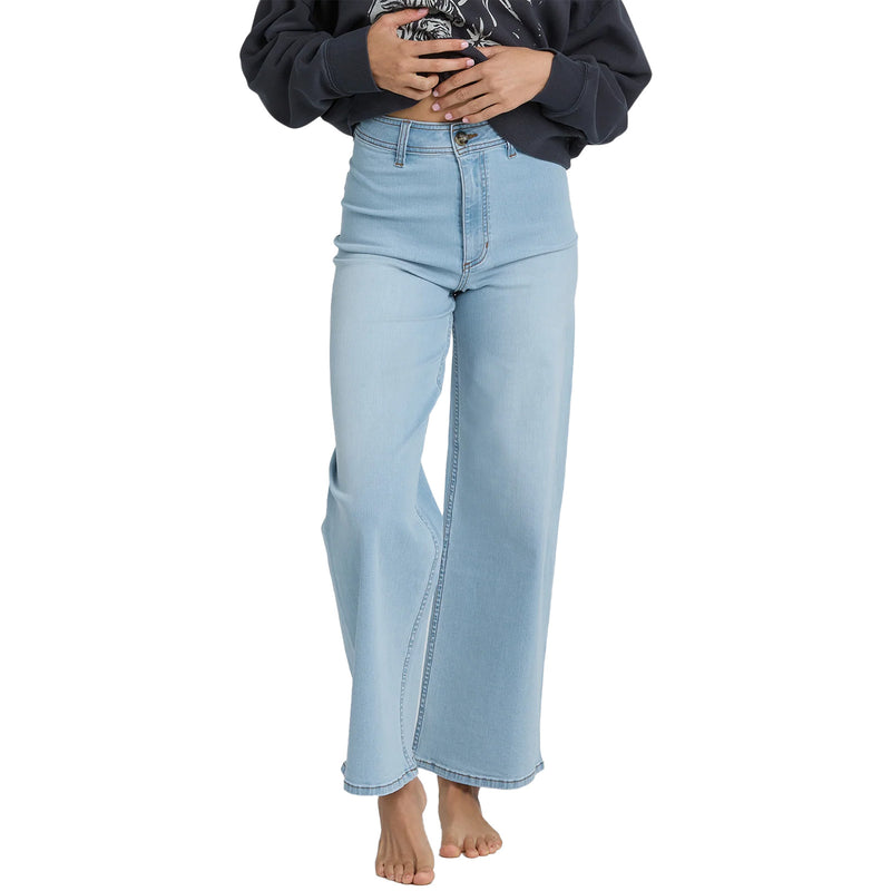 Load image into Gallery viewer, Billabong Women's Free Fall Indigo Denim Pants 1
