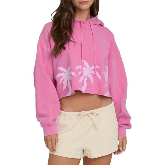 Billabong Women's Palmer Hood Crop Pullover Hoodie