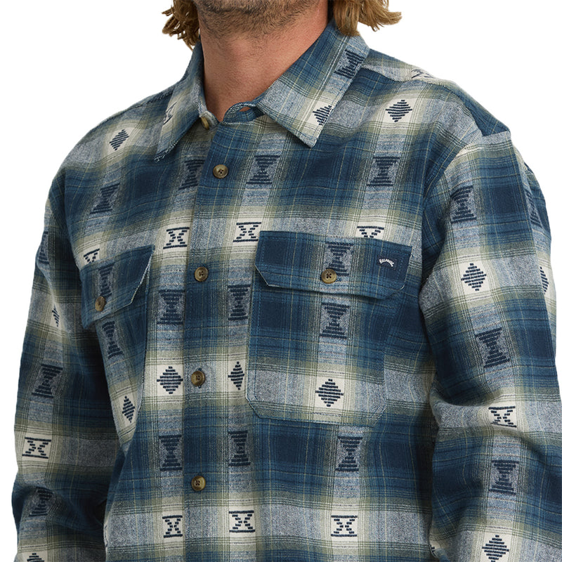 Load image into Gallery viewer, Billabong Offshore Jacquard Long Sleeve Button-Up Flannel Shirt 4
