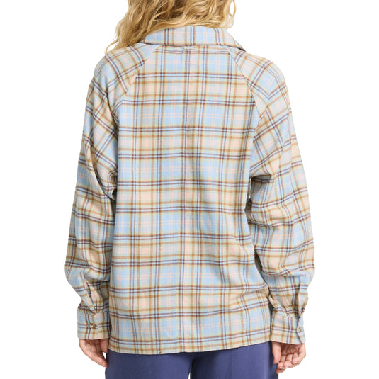 Billabong Women's Coastal Breeze Long Sleeve Button-Up Flannel Shirt 2