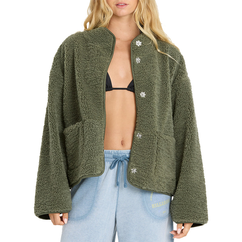 Load image into Gallery viewer, Billabong Women's Camper Reversible Snap-Button Sherpa Jacket 1
