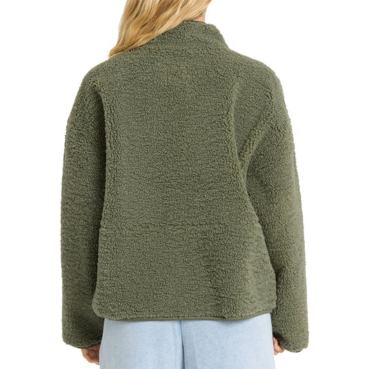 Billabong Women's Camper Reversible Snap-Button Sherpa Jacket 2