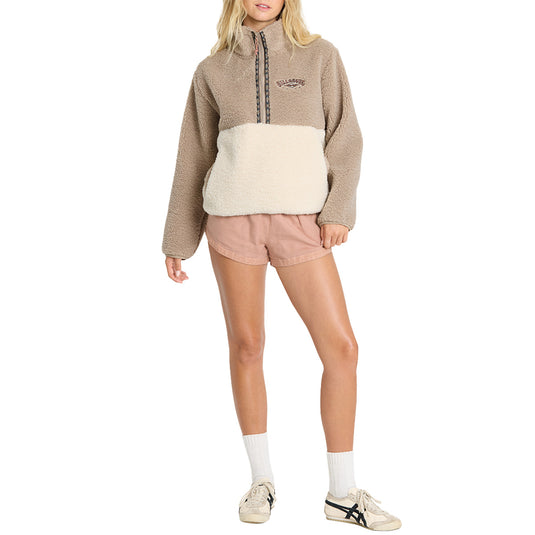 Billabong Women's A/Div Horizon Mock Neck Half-Zip Sherpa Sweatshirt 5