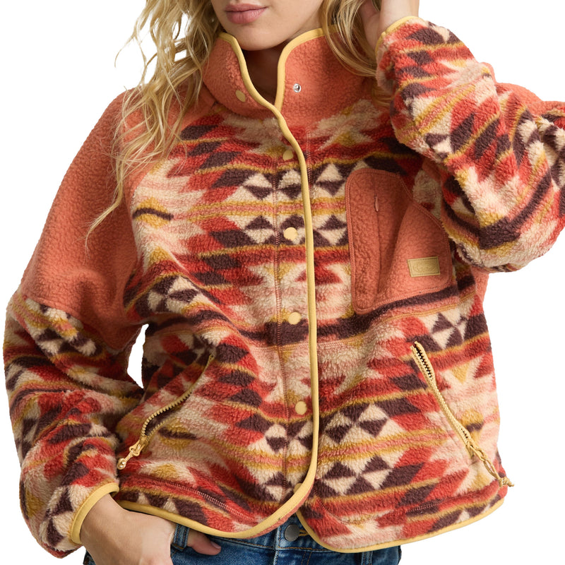 Load image into Gallery viewer, Billabong Women's A/Div Popyo Snap-Button Sherpa Jacket 4
