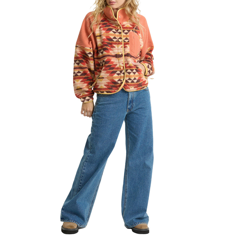 Load image into Gallery viewer, Billabong Women's A/Div Popyo Snap-Button Sherpa Jacket 5
