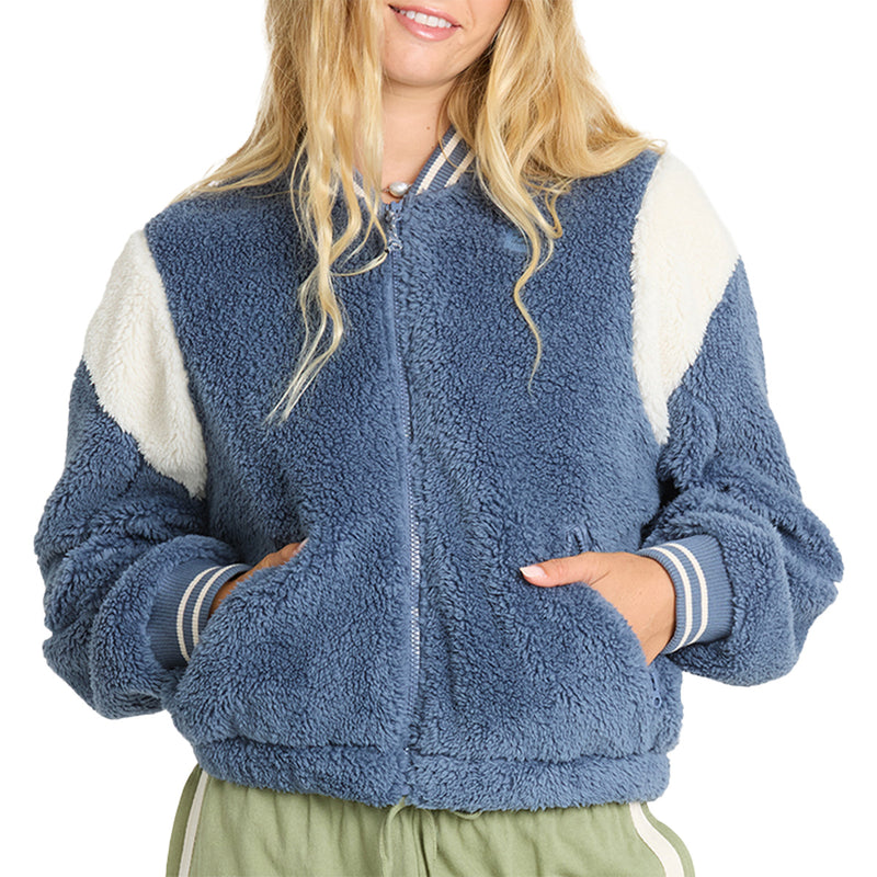 Load image into Gallery viewer, Billabong Women's A/Div Batter Zip-Up Fleece Jacket 1
