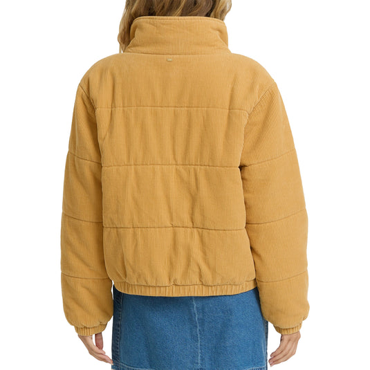 Billabong Women's Winter Waves Cord Zip-Up Bomber Jacket 2