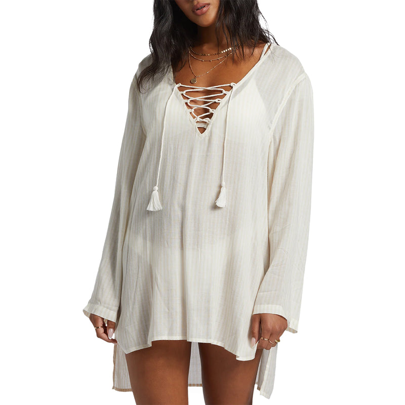 Load image into Gallery viewer, Billabong Women's Blue Skies Beach Cover-Up Mini Dress 1
