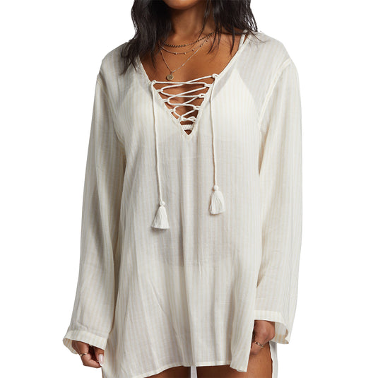 Billabong Women's Blue Skies Beach Cover-Up Mini Dress 4
