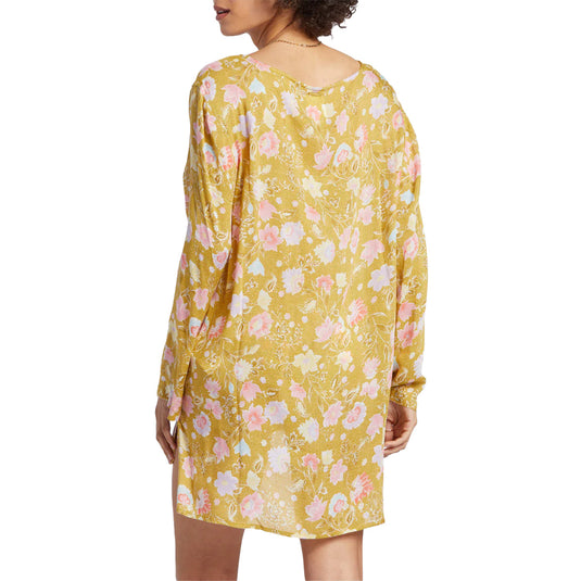 Billabong Women's Blue Skies Beach Cover-Up Mini Dress - Green Envy 3