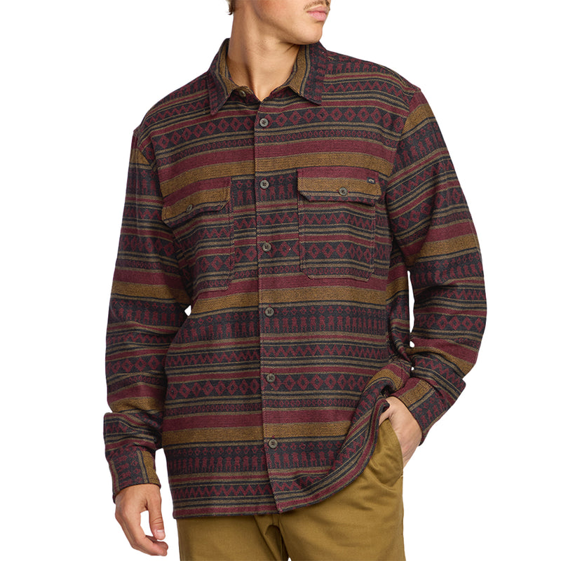 Load image into Gallery viewer, Billabong Offshore Jacquard Long Sleeve Button-Up Flannel Shirt 3
