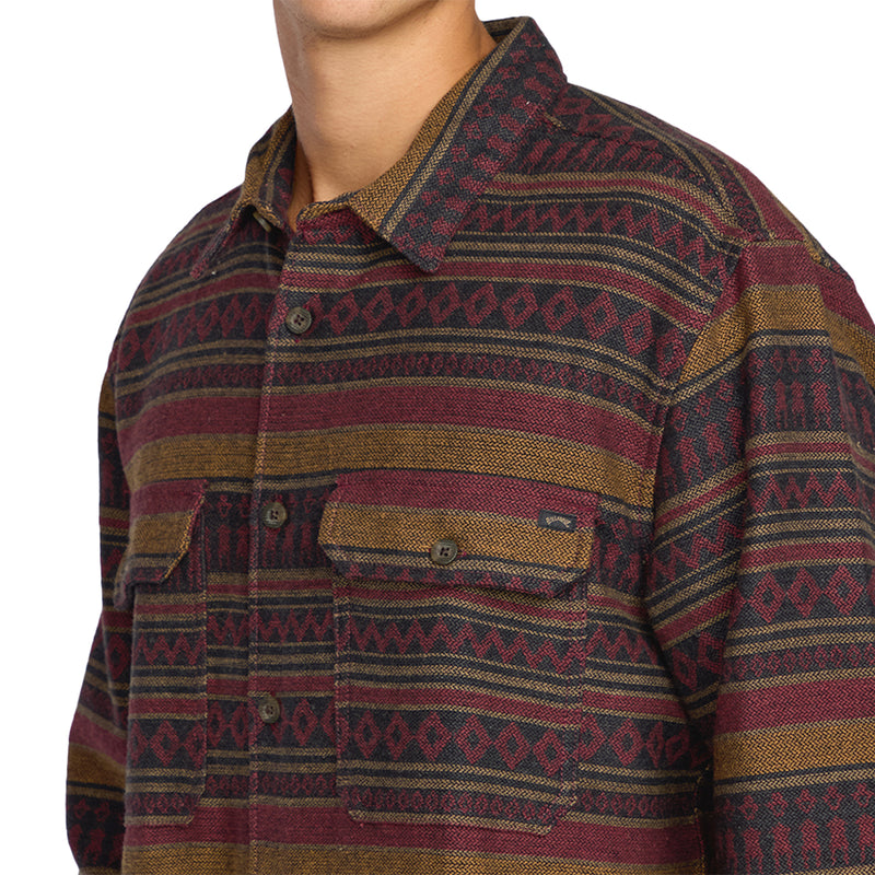 Load image into Gallery viewer, Billabong Offshore Jacquard Long Sleeve Button-Up Flannel Shirt 7
