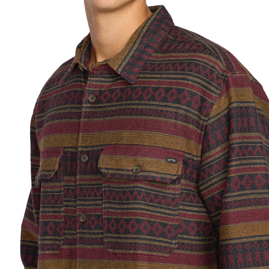 Billabong Offshore Jacquard Long Sleeve Button-Up Flannel Shirt 7