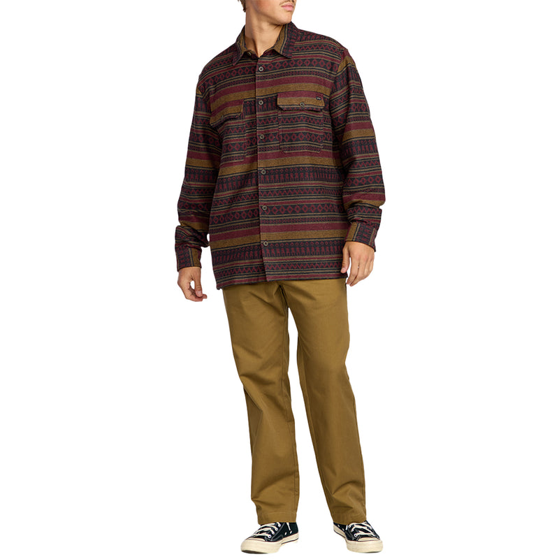 Load image into Gallery viewer, Billabong Offshore Jacquard Long Sleeve Button-Up Flannel Shirt 6
