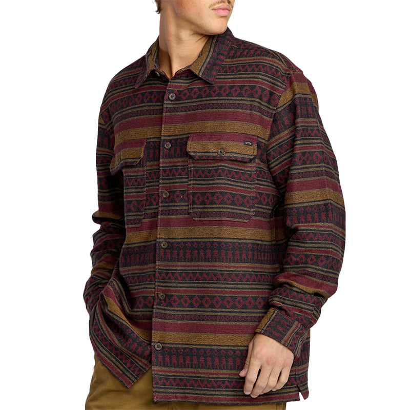 Load image into Gallery viewer, Billabong Offshore Jacquard Long Sleeve Button-Up Flannel Shirt 4
