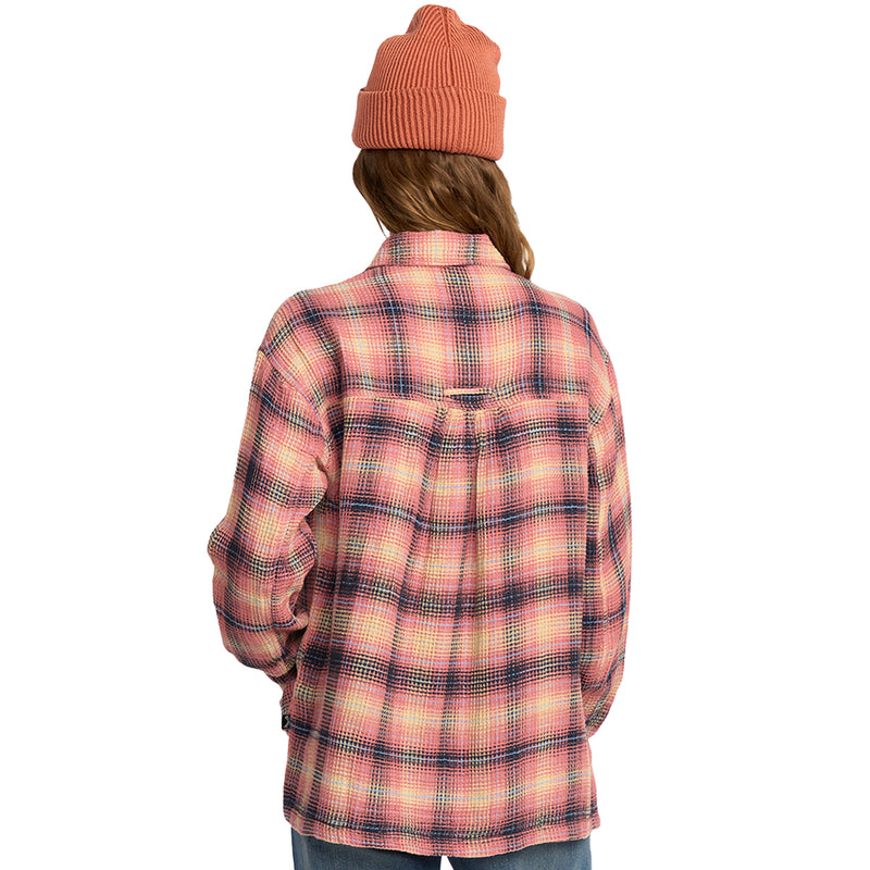 Load image into Gallery viewer, Billabong Women's Big Bear Long Sleeve Button-Up Flannel Shirt 2
