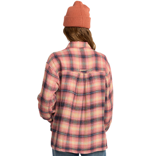 Billabong Women's Big Bear Long Sleeve Button-Up Flannel Shirt 2
