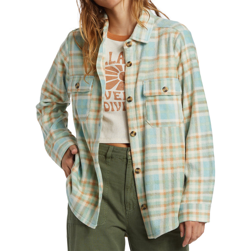 Load image into Gallery viewer, Billabong Women's Forge Fleece Shacket Jacket 1
