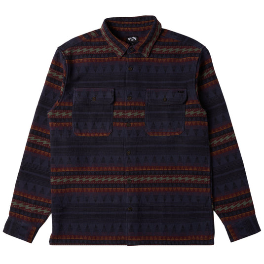 Billabong Offshore Jacquard Long Sleeve Button-Up Flannel Shirt 16