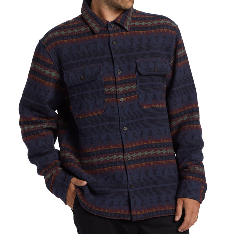 Load image into Gallery viewer, Billabong Offshore Jacquard Long Sleeve Button-Up Flannel Shirt 18
