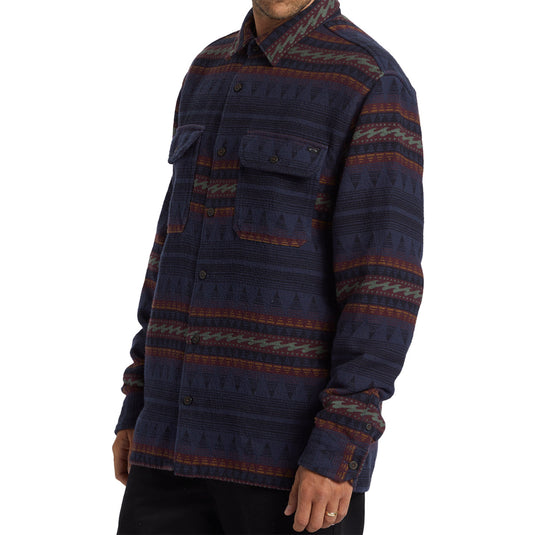 Billabong Offshore Jacquard Long Sleeve Button-Up Flannel Shirt 19