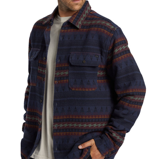 Billabong Offshore Jacquard Long Sleeve Button-Up Flannel Shirt 20