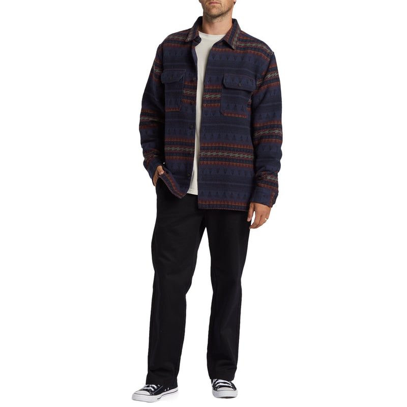 Load image into Gallery viewer, Billabong Offshore Jacquard Long Sleeve Button-Up Flannel Shirt 22
