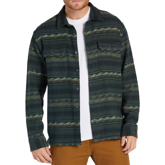 Billabong Offshore Jacquard Long Sleeve Button-Up Flannel Shirt 11