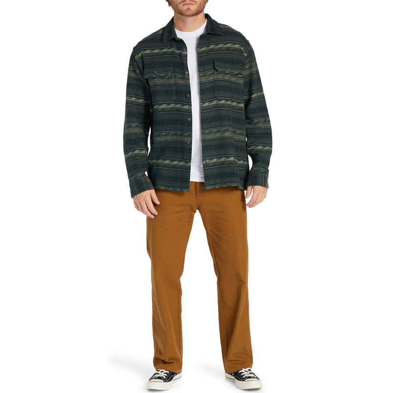 Load image into Gallery viewer, Billabong Offshore Jacquard Long Sleeve Button-Up Flannel Shirt 15

