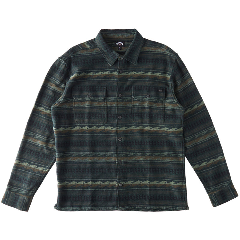 Load image into Gallery viewer, Billabong Offshore Jacquard Long Sleeve Button-Up Flannel Shirt 9
