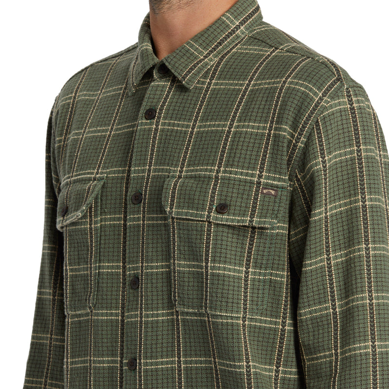Load image into Gallery viewer, Billabong Offshore Jacquard Long Sleeve Button-Up Flannel Shirt 8
