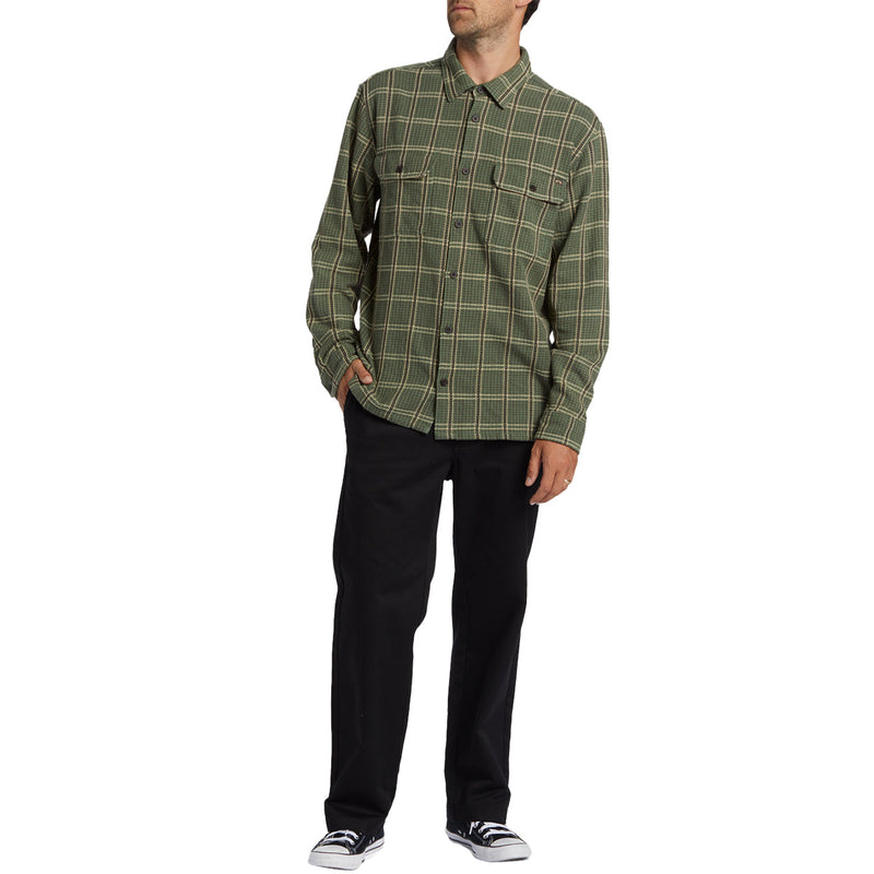 Load image into Gallery viewer, Billabong Offshore Jacquard Long Sleeve Button-Up Flannel Shirt 6
