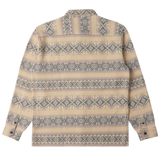 Billabong Offshore Jacquard Long Sleeve Button-Up Flannel Shirt - Taupe 2