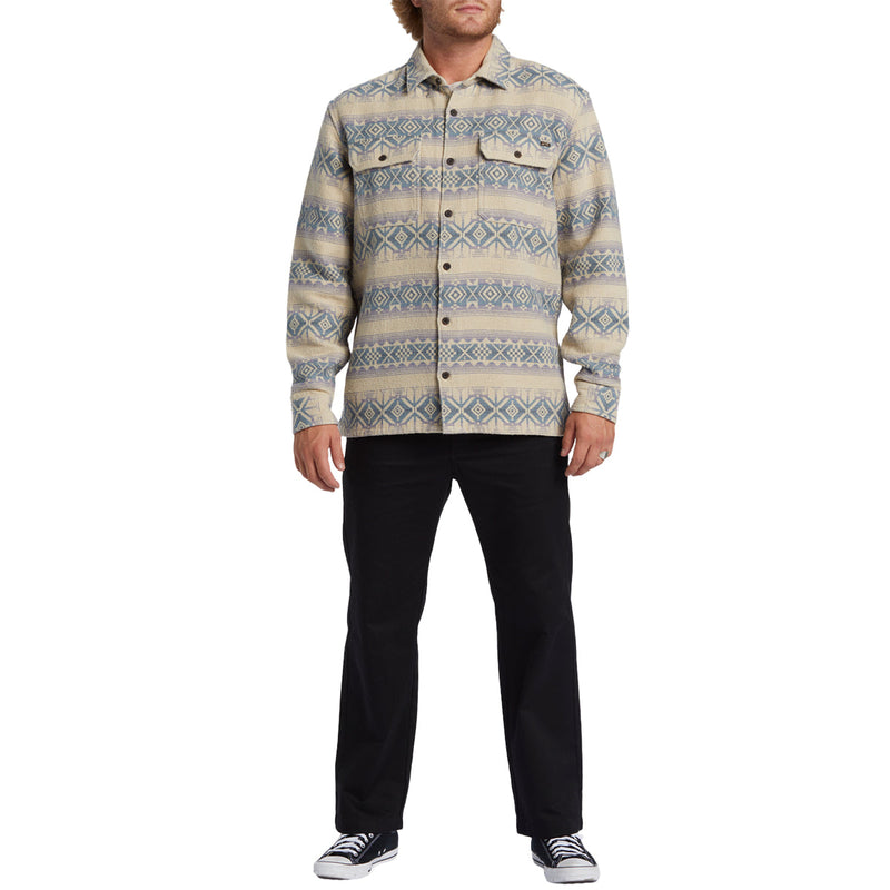 Load image into Gallery viewer, Billabong Offshore Jacquard Long Sleeve Button-Up Flannel Shirt - Taupe 8
