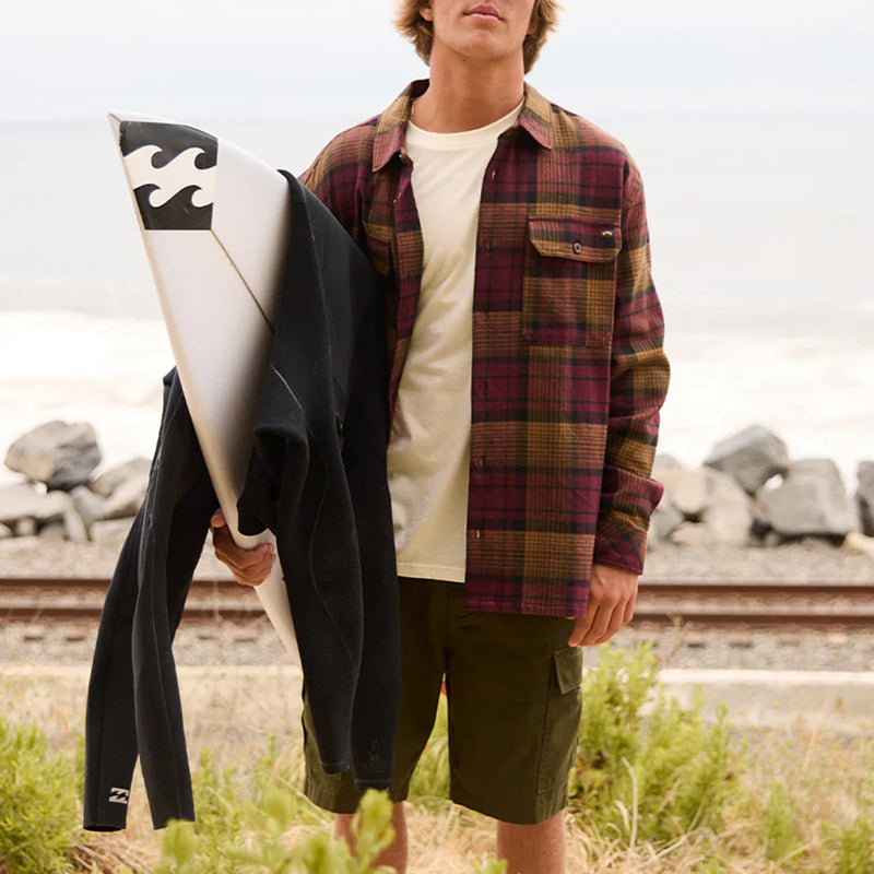 Load image into Gallery viewer, Billabong Offshore Long Sleeve Button-Up Flannel Shirt 10
